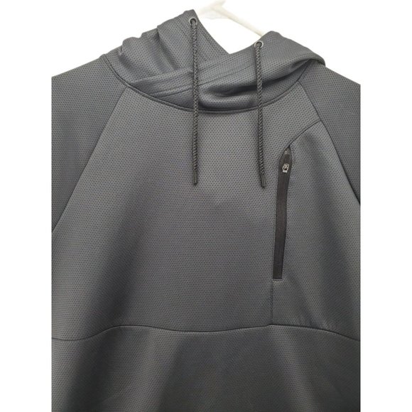 RUSSELL Sweatshirt Men's Long Sleeve Hooded High Neck Pullover Drawstring Gray M - Picture 6 of 10